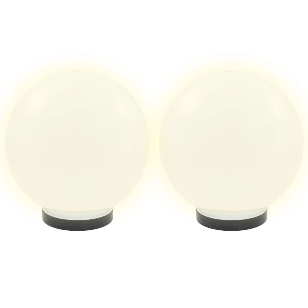 LED Bowl Lamps 2 pcs Spherical 25 cm PMMA